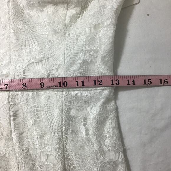 LULU'S S White Romantically Entwined Lace Backless Mermaid Maxi Dress NEW 0B16 - Picture 7 of 11